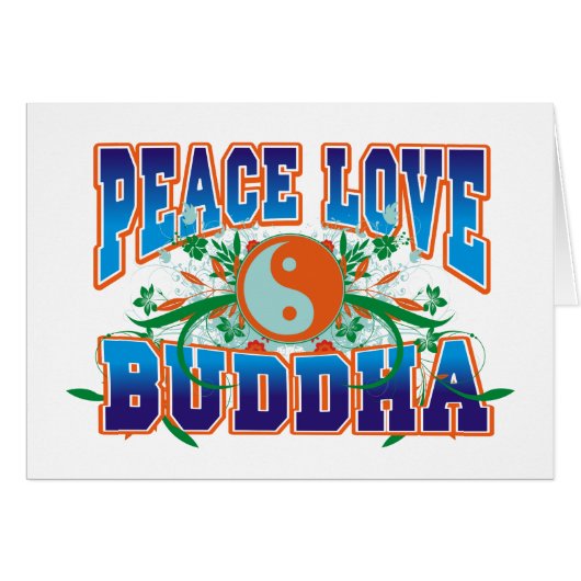 Peace Love Buddha Cards (Front Horizontal)
