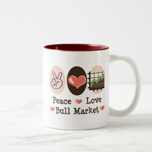 Peace Love Bull Market Mug