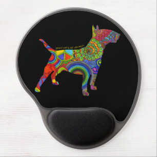 "Peace Love & Bull Terriers" Pop Art Mousepad