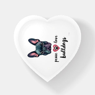 Peace Love Bulldogs Vintage Galaxy French Bulldog  Paperweight