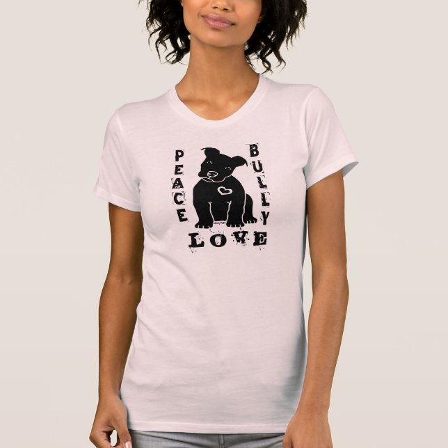 Peace Love Bully Women's Hanes ComfortSoft® T-Shirt (Front)