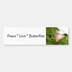 Peace Love Butterflies Bumper Sticker