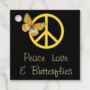 Peace Love & Butterflies   Favor Tags