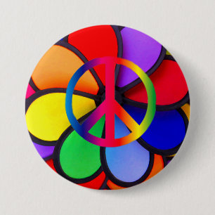 Peace & Love_ Button