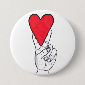 Peace love button large