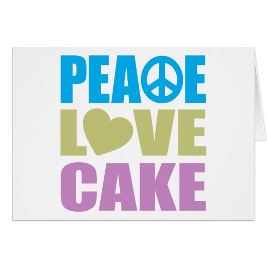 Peace Love Cake Cards (Front Horizontal)