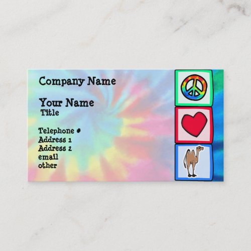 Peace, Love, Camels Business Card