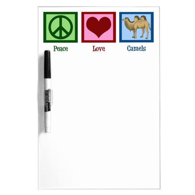 Peace Love Camels Dry Erase Board (Front)