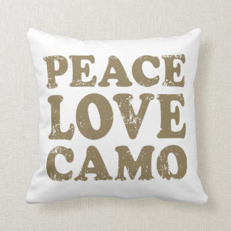 Peace Love Camo Throw Pillow