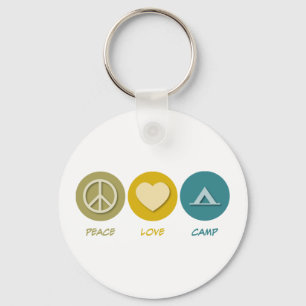 Peace Love Camp Keychain