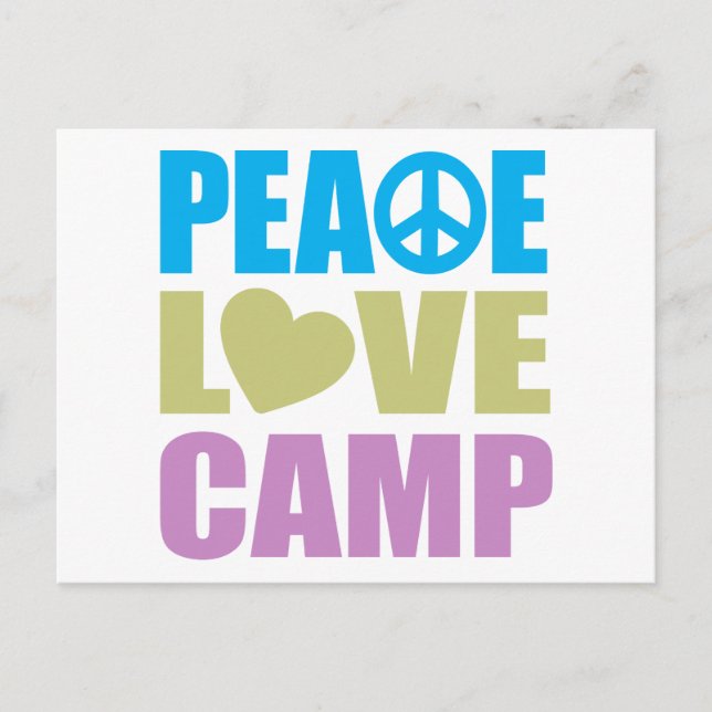 Peace Love Camp Postcard (Front)