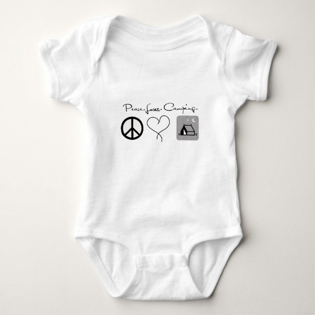 Peace Love Camping Baby Shirts (Front)
