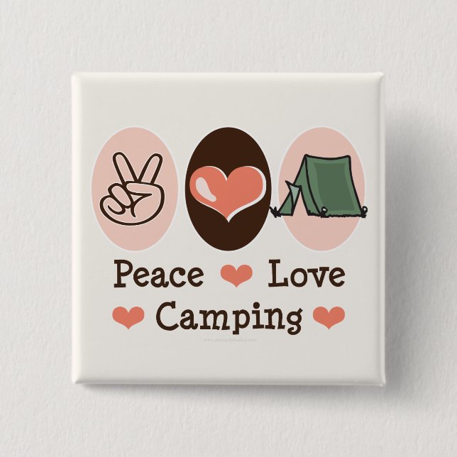 Peace Love Camping Button (Front)