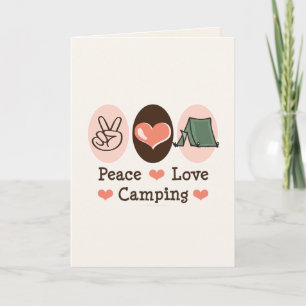 Peace Love Camping Greeting Card