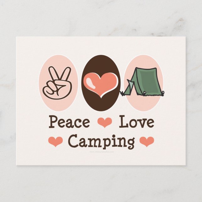 Peace Love Camping Postcard (Front)