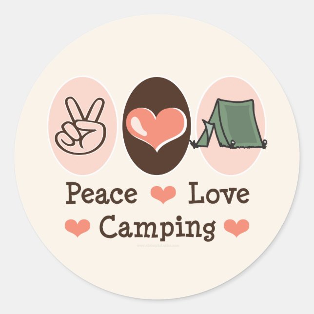 Peace Love Camping Stickers (Front)