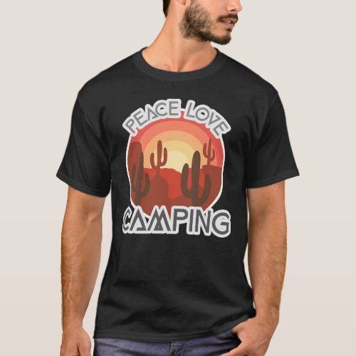 peace love camping T_Shirt