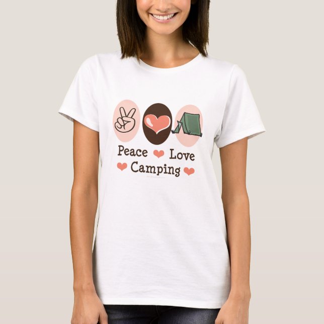 Peace Love Camping T shirt (Front)