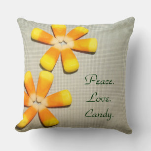 Peace Love Candy throw pillows Holidays Seasonal