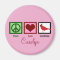 Peace Love Cardinals Personalized Pink