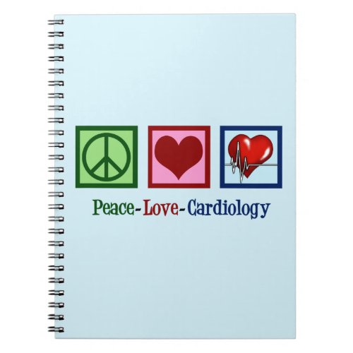 Peace Love Cardiology Christmas Notebook