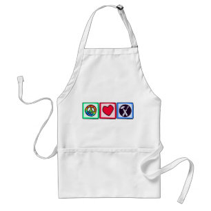 Peace, Love, Carpenters Adult Apron
