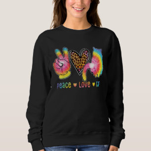 Peace Love Cat Cats Tie Dye Sweatshirt