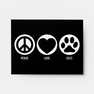 Peace Love Cats Envelope