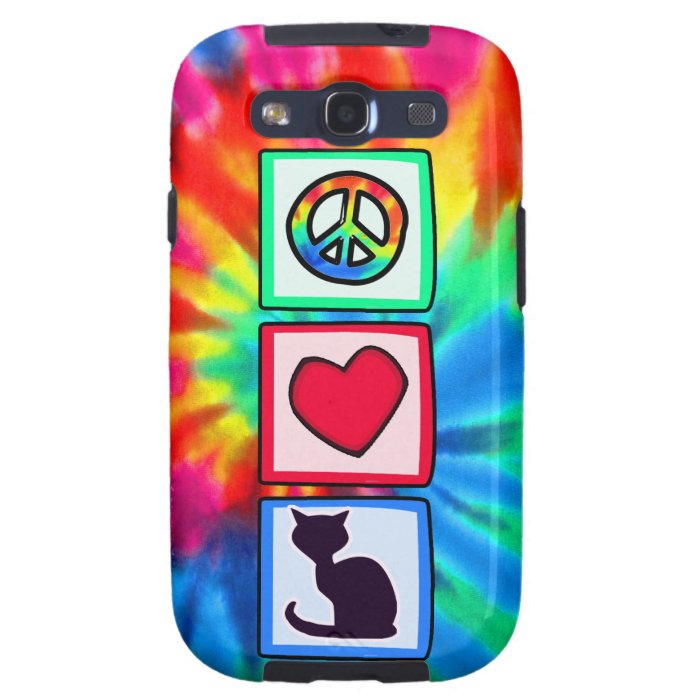 Peace, Love, Cats Galaxy S3 Case
