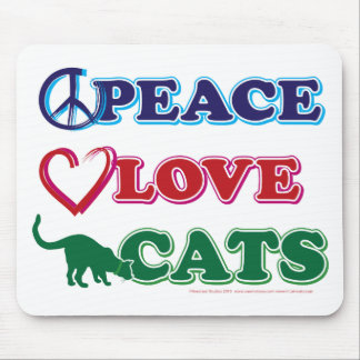 Peace-Love-Cats Mouse Pad