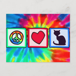 Peace, Love, Cats Postcard