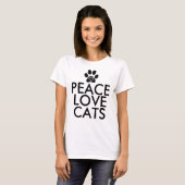 Peace Love Cats T-Shirt (Front Full)