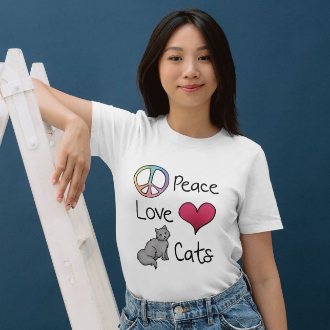 Peace Love Cats T-Shirt (Creator Uploaded)