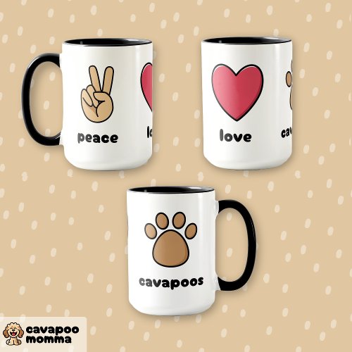 Peace Love Cavapoos Ceramic Mug