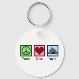 Peace Love Caves Keychain