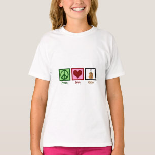 Peace Love Cello Cute Girls T-Shirt