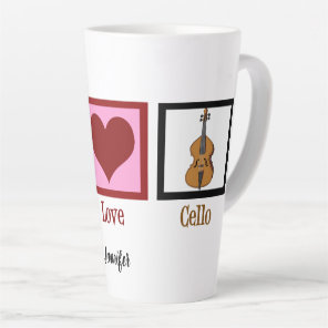 Peace Love Cello Latte Mug