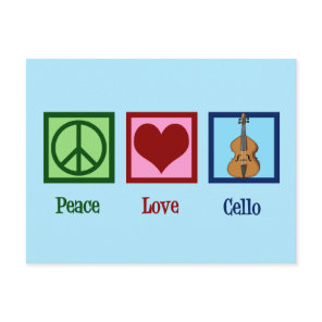 Peace Love Cello Postcard