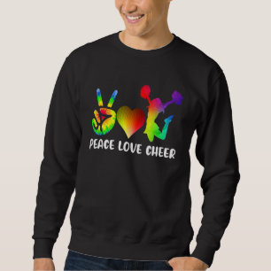 Peace Love Cheer Cheerleader Sweatshirt