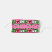 Peace Love Cheer Cute Cheerleader Adult Cloth Face Mask (Front, Folded)