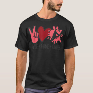 Peace Love cheer graphic cheerleading gift T-Shirt