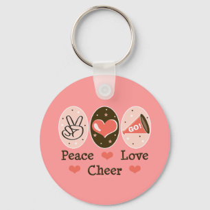 Peace Love Cheer Key Chain