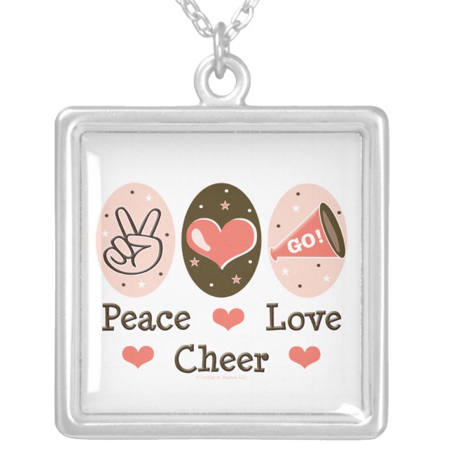 Peace Love Cheer Necklace (Front)
