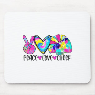 Peace Love Cheer Shirt Tie Dye Cheerleading Cheerl Mouse Pad