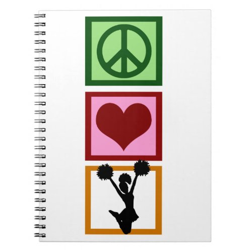 Peace Love Cheerleading Notebook