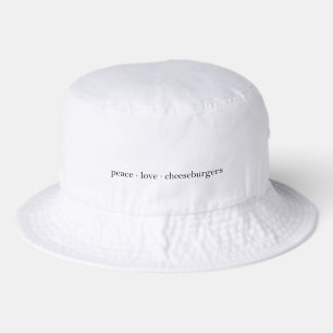 Peace Love Cheeseburgers Bucket Hat