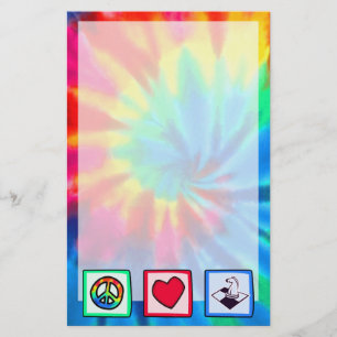 Peace, Love, Chess Stationery