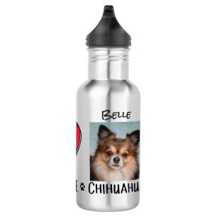 Peace Love Chihuahua Dog Lovers Stainless Steel Water Bottle