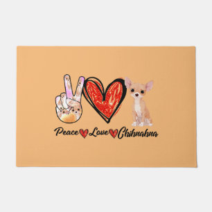peace love chihuahua dog mom chihuahua lovers mors doormat
