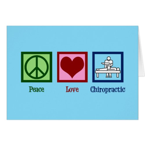 Peace Love Chiropractic Office Chiropractor Card